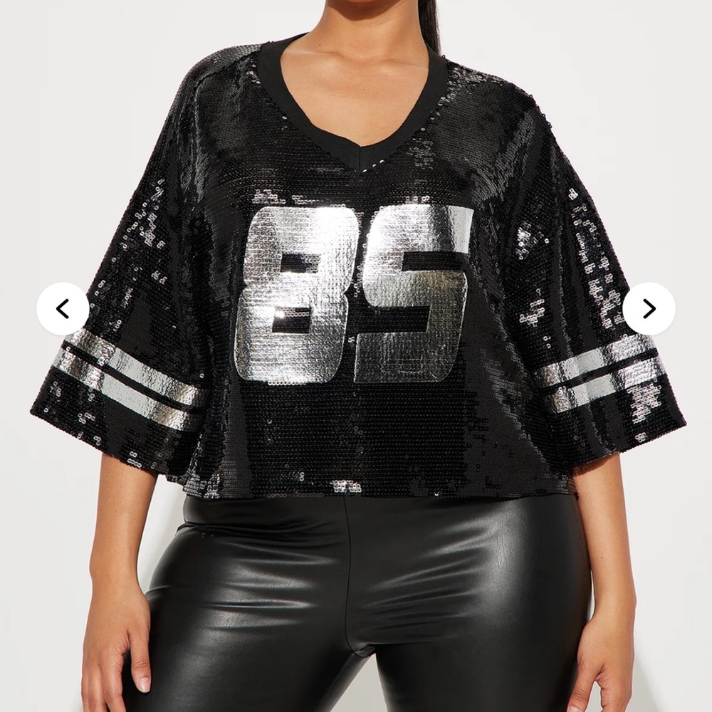 Fashion Nova Black Sequin Jersey